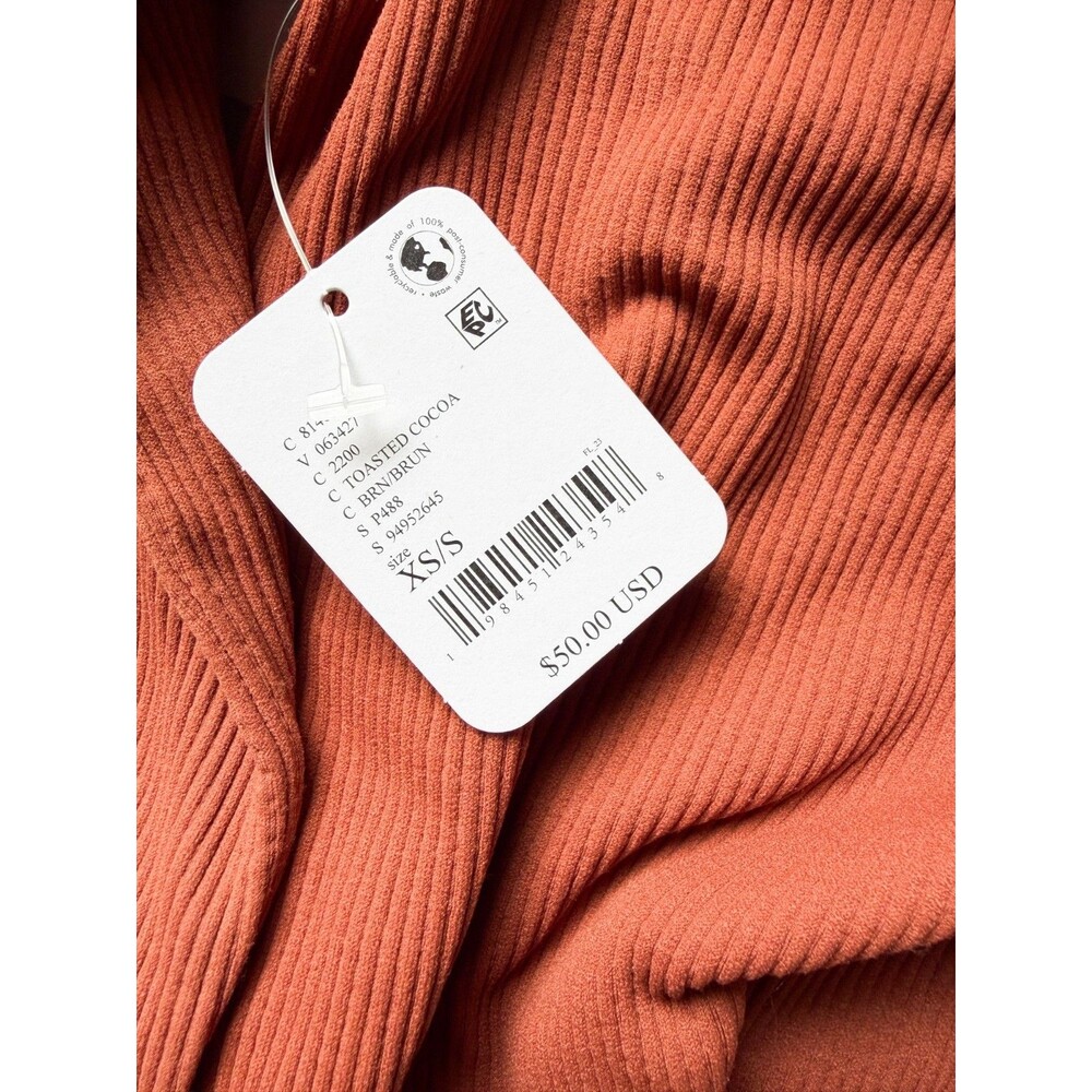 NWT Free people Toasted Cocoa XS/S Intimately Long Sleeve Ribbed NWT